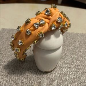 Lele Sadoughi  x Stoney Clover Orange Crystal Embellished Headband